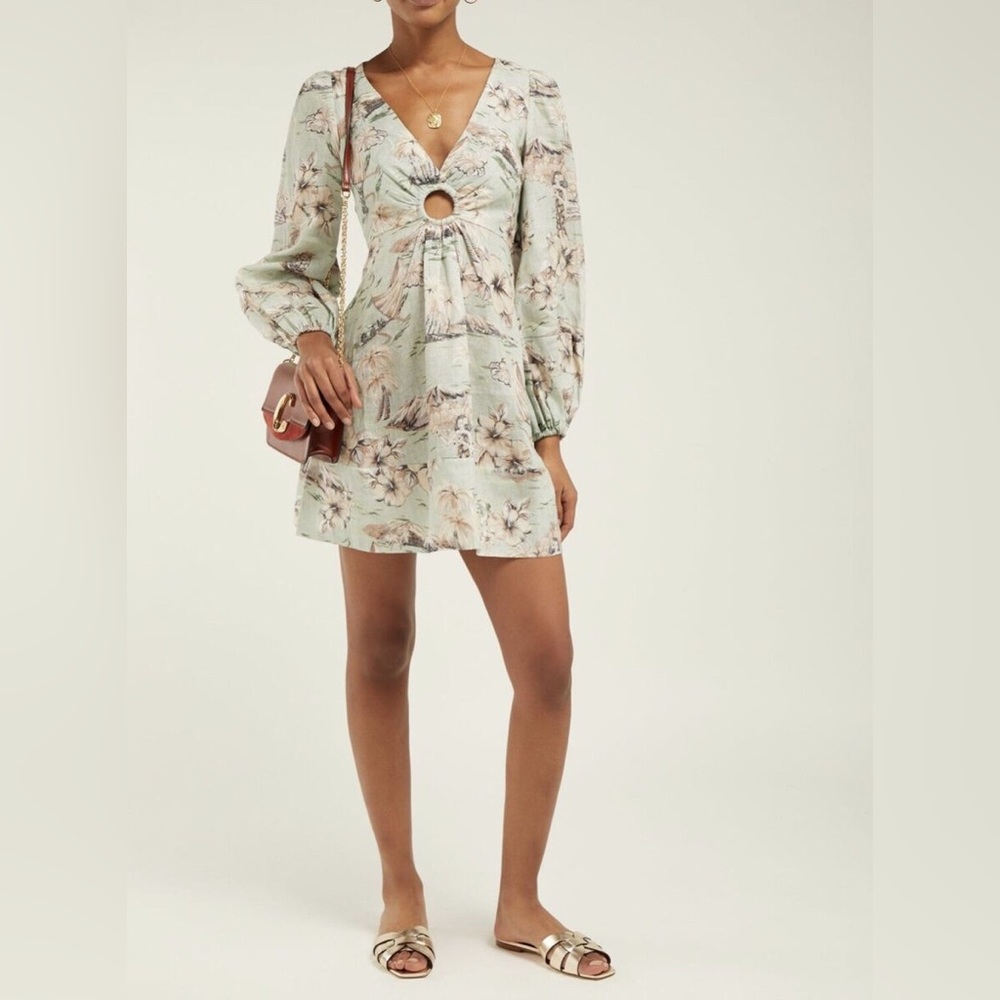 Zimmermann Wayfarer Ring Mini Dress | Floral | Size 1
